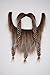 Mustaches Self Adhesive, Novelty, Viking Dwarf Fake Beard, False Facial Hair, Costume Accessory for Adults, Brown with Gray Color
