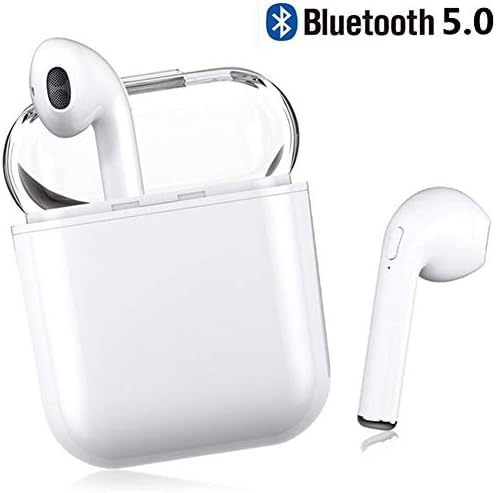 Bluetooth headset V5.0 with 3D stereo, wireless headset 100H playback time, built-in microphone with 3000mAh charging box Compatible with iPhone XR X 8 8p 7 7P 6 6P,Samsung Galaxy S9 Huawei & Android