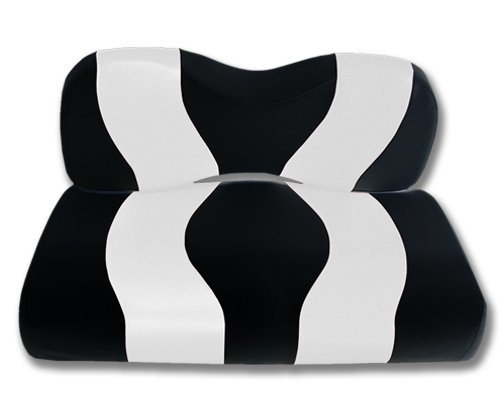 Madjax Wave 2007-Up Black/White Two-Tone Front Seat Cover fo