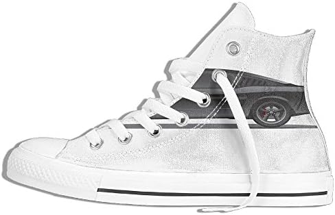 Ongyeyuan Custom Design Muscle Car With Supercharger And Flames Roadster Retro Styled High Top Classic Casual Canvas Fashion Shoes 35