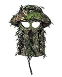 QuikCamo Mossy Oak Obsession Camouflage 3D Leafy Bucket Hat Hunting Face Mask Combination