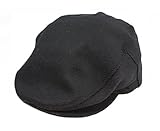 John Hanly Men’s Irish Flat Cap 100% Wool Black Made in Ireland