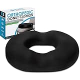 DONUT TAILBONE CUSHION Hemorrhoid Pillow - Medical Seat Pain Relief Treatment for Hemorrhoids, Bed Sores, Prostate, Coccyx, Sciatica, Pregnancy, Post Natal Orthopedic Surgery - Sitting Firmness MEDIUM