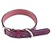 Moonpet Soft Padded Real Genuine Leather Dog Collar-Best Full Grain Heavy Duty Dog Collar-Durable Strong Adjustable for Small Medium Large X-Large Male Female Dogs Walking Run-Dark Brown,16-20''