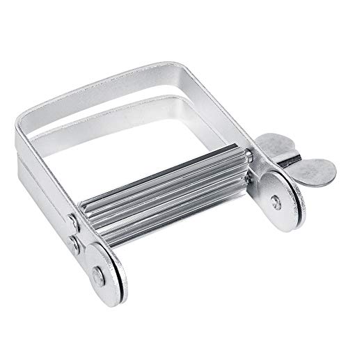 AIGGEND Toothpaste Squeezer- Aluminum Tube Squeezer Dispenser Tool for Squeezing Hand Cream Toothpaste Hair Dyes Unguent (Silver)