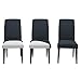 Knit Spandex Fabric Stretch Dining Room Chair Slipcovers Set of 4 Black