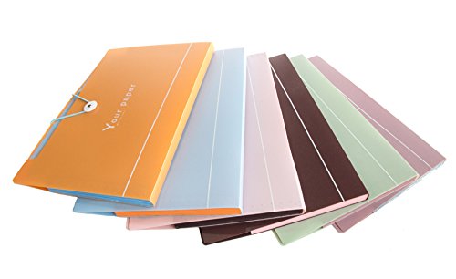 BEGOO 8 Pockets Tabs Expanding File Folder Colorful Document Holder High Capacity Binder Wallet A4 Letter Size for Cards Bills Storage Elastic String Button Closure for School Office Supplies（Pink） - Thumbnail 4