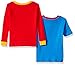 Marvel Big Boys' Avengers 4-Piece Cotton Pajama Set, Heroically Red/Blue, 8
