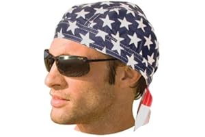 DS DANIEL SMART Daniel Smart Motorcycle Headwraps Cotton Doo Rag Skull Caps Sweat Wicking Cooling Helmet Liner for Men & Women