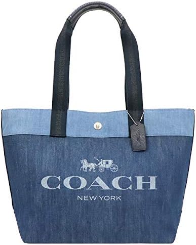 [Coach] COACH Bag (Tote Bag) F91131 Denim Horse and Carriage Print Denim Canvas Tote Ladies [Outlet Product] [Brand] [Parallel Import]