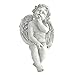 Design Toscano Angel of Contemplation Shelf Sitting Statue, 12 Inch, Polyresin, Antique Stone