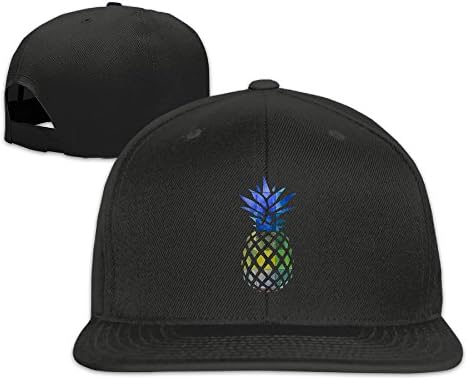 Pineapple Plain Adjustable Cool Baseball Hats Flatbrim Black