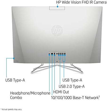 HP 27-inch Touchscreen All-in-One Desktop Computer, AMD Ryzen 5 4500U Processor,16 GB RAM, 512 GB SSD, Windows 10 Home (27-dp0160, Silver) 4 HP 27-inch Touchscreen All-in-One Desktop Computer, AMD Ryzen 5 4500U Processor,16 GB RAM, 512 GB SSD, Windows 10 Home (27-dp0160, Silver)