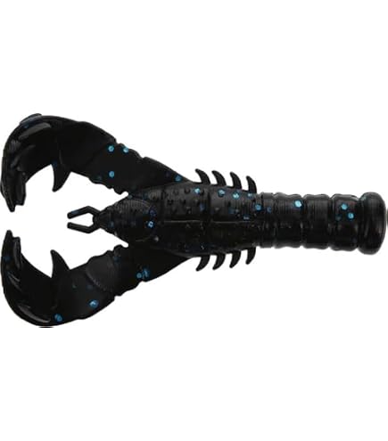 Yamamoto Baits Yama Craw Soft Plastic Crawfish – 3" Size, 8-Pack In Watermelon/Black & Red, Floating Formula