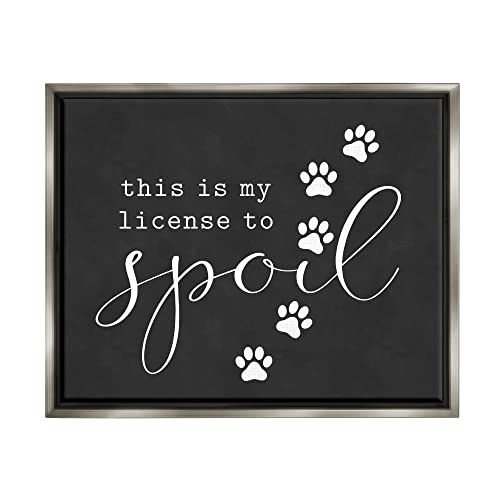 Stupell Industries License To Spoil Walking Paw Prints Animal Pet, Design by Le…