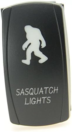 Universal Backlit Rocker Switch Laser Blue Sasquatch Bigfoot Lights 20A 12V On/off LED Light__4x 4 Off Road FOR ALL ATV UTV OFF ROAD 4X4 VEHICLES TRUCKS JEEP SUV BOAT RV