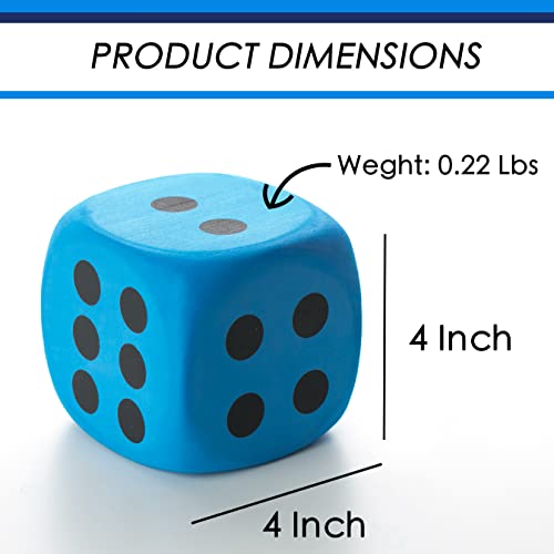 Jumbo Foam Yard Dice, Outdoor Games Giant Yard Lawn Games Set of 6 with