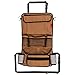 Lusso Gear Heavy Duty Back Seat Car Organizer Extra Large for Powerful Protection, Sag Proof & Reinforced Corners, Protects iPad & Backseat, 12 Versatile Car Seat Organizer Storage Compartments, (Tan)