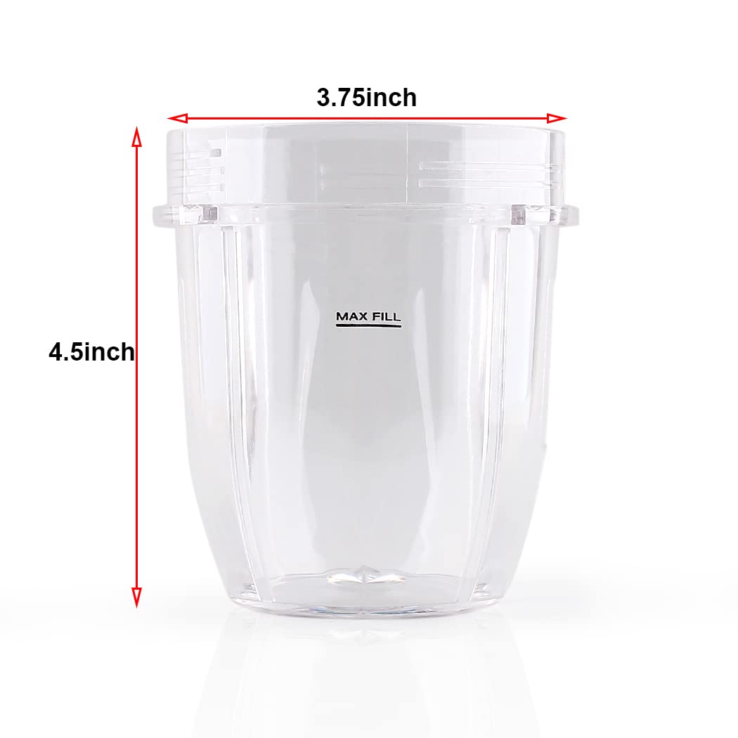 Anbige Replacement Parts Cups,Compatible with Ninja Blenders BL480 BL450 BL640 BL490 BL680 NN100 BL682 BL450 BL2012 CT640 CT800 BN400 CL401A SS100 BN750(12oz)