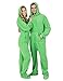 Footed Pajamas - Emerald Green Adult Hoodie Fleece