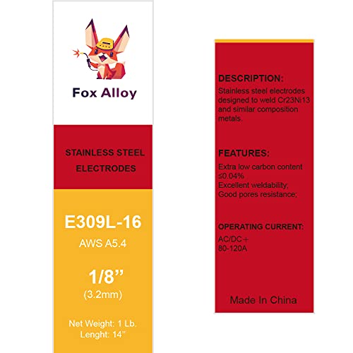 Fox Alloy Stainless Steel Stick Welding Rod Arc Welding Rod E309L16