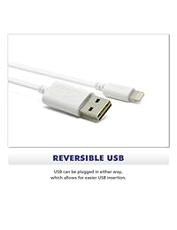 RND accesorios Apple Cable para iPhone 5 y superiores iPad Air Mini y iPod Touch, 6 patas, Blanco (4X White)