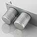 3-in-1 Wall Mounted Aero Aluminum Toothbrush Hair Dryer Organizer Holder Storage Hanging Rack Organizer Silver