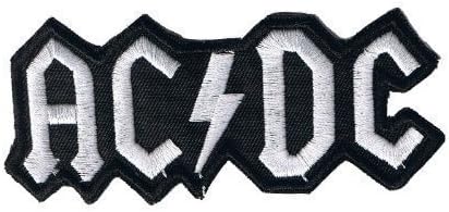 Patch En Tissu Logo Ac Dc A Repasser A Coudre Noir Blanc Amazon Fr Cuisine Maison