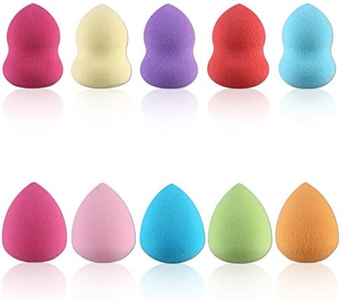 10Pcs Makeup Foundation Sponge Puff Facial Beauty Tool Color Random 10Pcs Random color