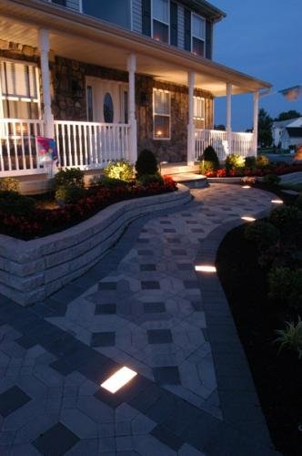 Kerr Lighting 12 vt BC Paver Light - 4 1/2" x 9" for Walk, Patio, Driveway, & Pool Deck Installation , 8 Pack Installation Kit