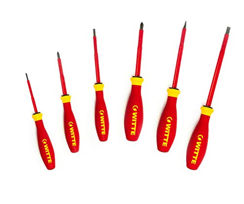 Witte Schraubendreher Satz PRO VDE (6-tlg. Schraubenzieher Set; Schlitz 4,0 – 1,2 mm; Kreuz PH1, PH2) 670022