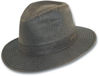 Dorfman Pacific Mens Indiana Jones Weathered Cotton Hat