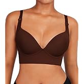 SHAPELLX Bras for Women Push Up Bra T-Shirt Bra Everyday Underwire Back Smoothing Full Coverage Bras