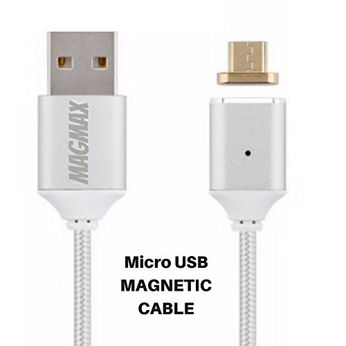MAGMAX Magnetic Phone Charger Micro USB Adapter Fast Quick Charging & Data Transfer Cable for any Android Phone Devices HTC Moto LG Samsung Galaxy S3 S4 S6 S7 3.3FT 2.4A