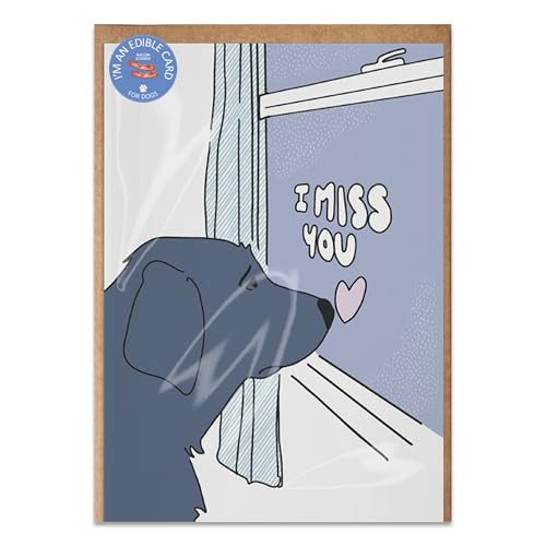 Poochie Post Edible Greeting Card for Dogs, Bacon-Flavored Dog Treat Gift with…