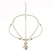 DRESHOW Head Chain Hair Accessories Bohemian Diamond Pearl Tassel Hair Band Alice Band Gold Leaf Chain Headband 3 Pack