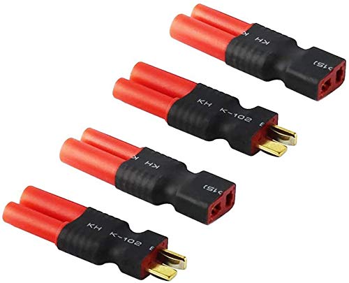 4PCS HXT 4.0 mm to Deans Female Male Wireless Connector Adapter 4.0mm 4mm 4 Bullet for FPV RC Lipo Battery
