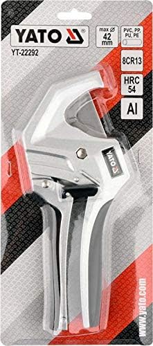 YATO PVC PP, PE, PU Pipe Cutter, Soft Handle for Cutting Pipes up to 42mm, Red - Image 5