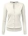 MBJ WSK781 Womens Keep It Classic Round Cardigan M IVORY
