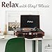 LP&No.1 Portable Suitcase Turntable with Stereo Speaker,3 Speeds Belt-Drive Vinyl Record Player Brownthumb 4
