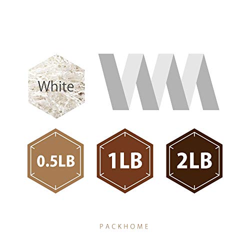 PACKHOME 1 LB Crinkle Cut Paper Shredded Paper Shred Filler, Premium Quality for Gift Packing and Baskets Filling (Snow White)