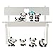 Unigift Set of 8 Cute Panda Toy Decoration Figurines Playset - Cake Decoration Bedroom Decoration