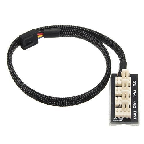 4-way PC FAN HUB PWM Multi Splitter Cable Adapter supports 4Ports 12v 3pin/4pin Fans