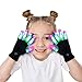 Aubllo Led Gloves Light Up Rave Glow Gloves 3 Colors 6 Modes Flashing Halloween Costume Birthday EDM Party Christ-mas Light Up Toys For Kids Size 7'' Age for 4 5 6 7 8 9 10 Boys Girls