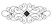 Bellaa 23226 Scrolled Metal Wall Art Medallion Plaque Oblong Living Room Home Decoration