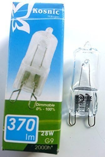 15 x Kosnic G9 28W=40W Dimmable 370 Lumen C Rated Halogen Bulbs, Warm White