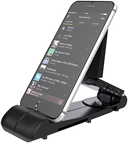 Zhicity Portable Wireless Speaker with NFC &amp; Fold-up Stand Function Black