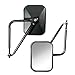 Door Off Mirror for Jeep Wrangler Side Mirrors Square Doorless Rear View Quick Release Mirrors for 1997-2019 Jeep Wrangler JK JL, Textured Black
