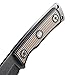 CRKT Ruger Powder-Keg Fixed Blade Knife with Sheath Hunting and Outdoor Knife, Black Drop Point Blade, Textured Rubber Handle Scales, Leather Sheath R1401K