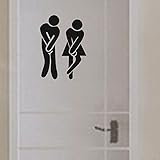 Funny Toilet W.C Restroom Male Female Sign Decal Sticker Cafe Restaurant doorÃ'Â¡Ã'Â­ by Ieasycan